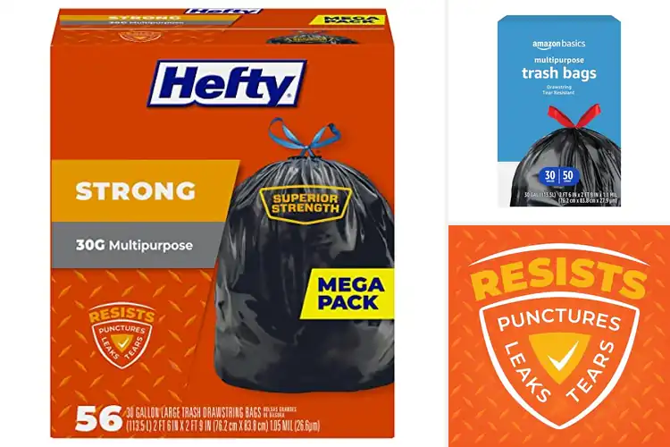 Detailed view of Best Black Garbage Bags for Strong, Easy Cleanup