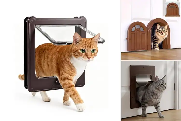 Detailed view of Best Brown Interior Cat Door