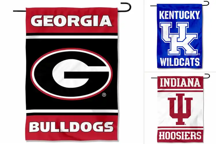 Detailed view of Best College Garden Flags