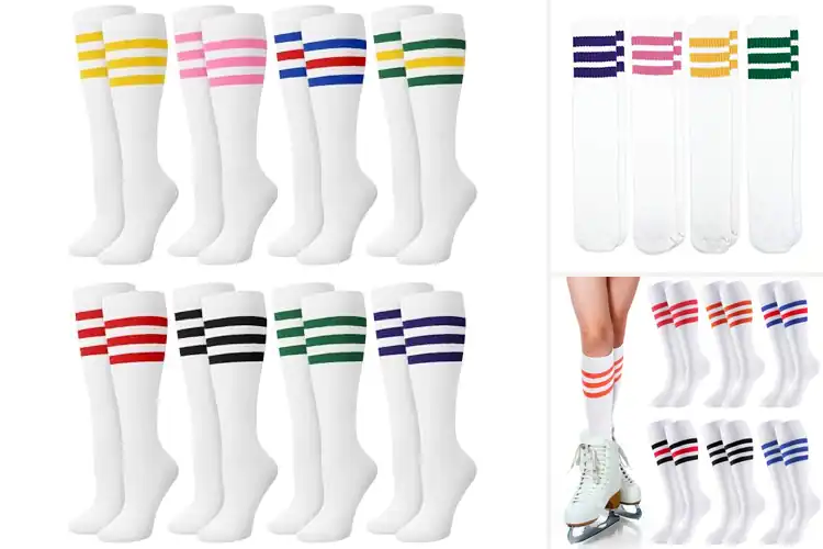 Detailed view of Best Knee High Striped Tube Socks For Kids