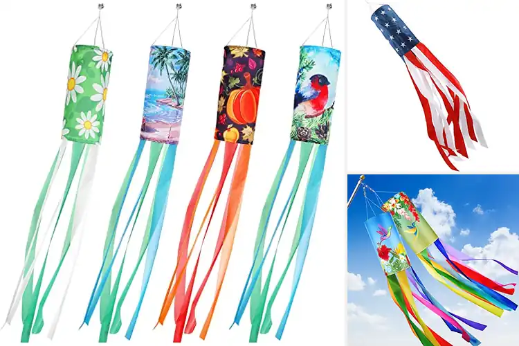 Detailed view of Best Outdoor Decor Windsocks: 10 Vibrant Designs