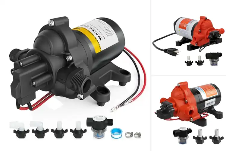 Detailed view of Best Pressure RV Pump 45 PSI: Quiet High Flow & Easy Setup
