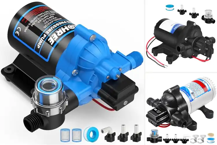 Detailed view of Best RV Fresh Water Pump 45 PSI